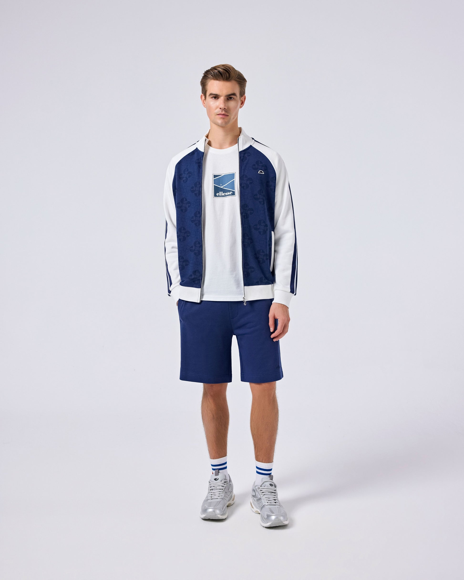 Ellesse Erkek Fermuarlı Sweat Ceket 5SM1357-NV