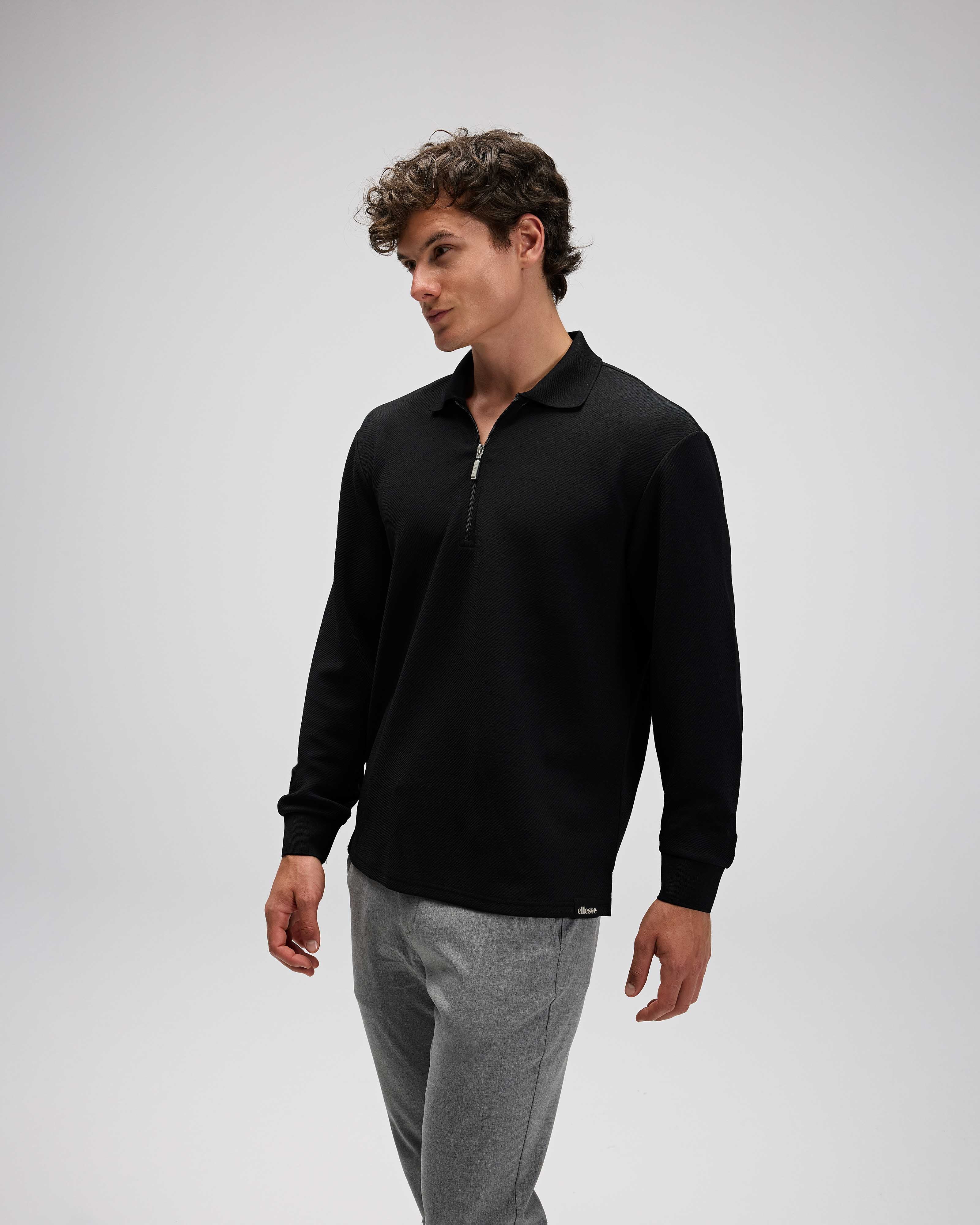 Ellesse Erkek Polo Sweatshirt EM601-BK