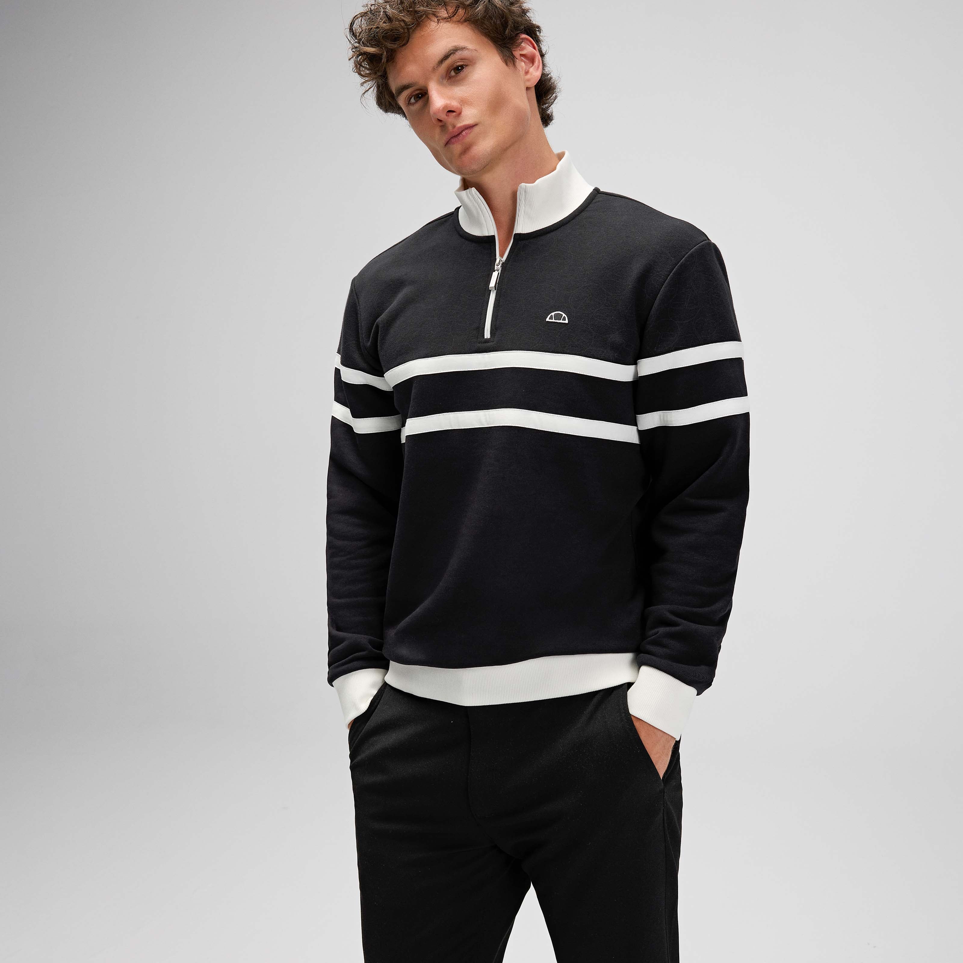 Ellesse Erkek Yarım Fermuarlı Sweat EM619-BK