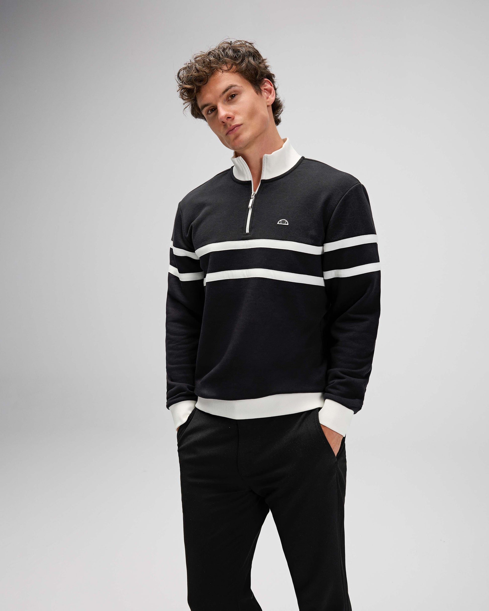 Ellesse Erkek Yarım Fermuarlı Sweat EM619-BK