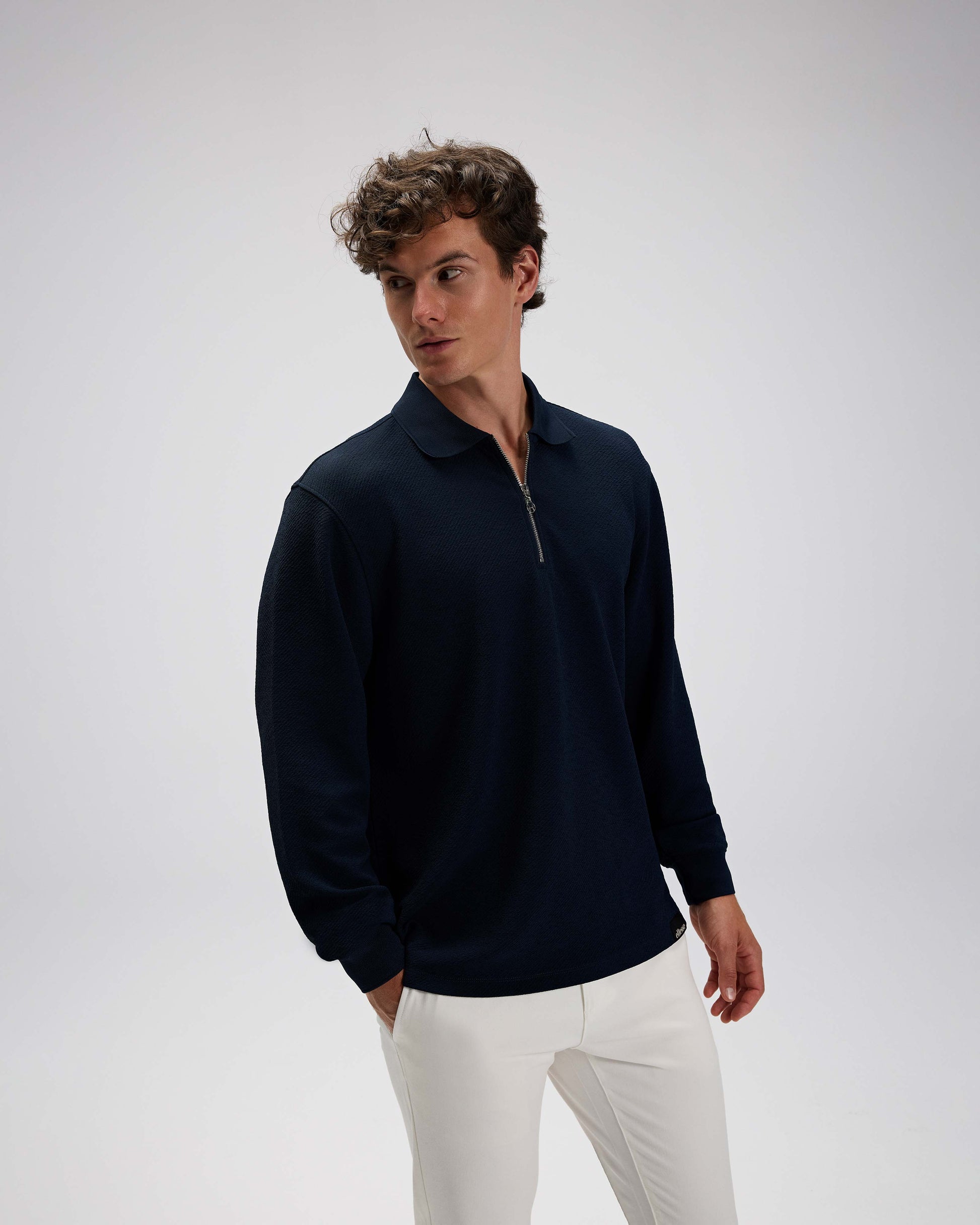 Ellesse Erkek Polo Sweatshirt EM601-NV
