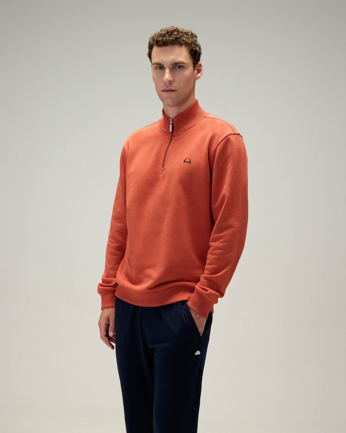 Ellesse Yarım Fermuarlı Erkek Sweatshirt 5WM3580-BR
