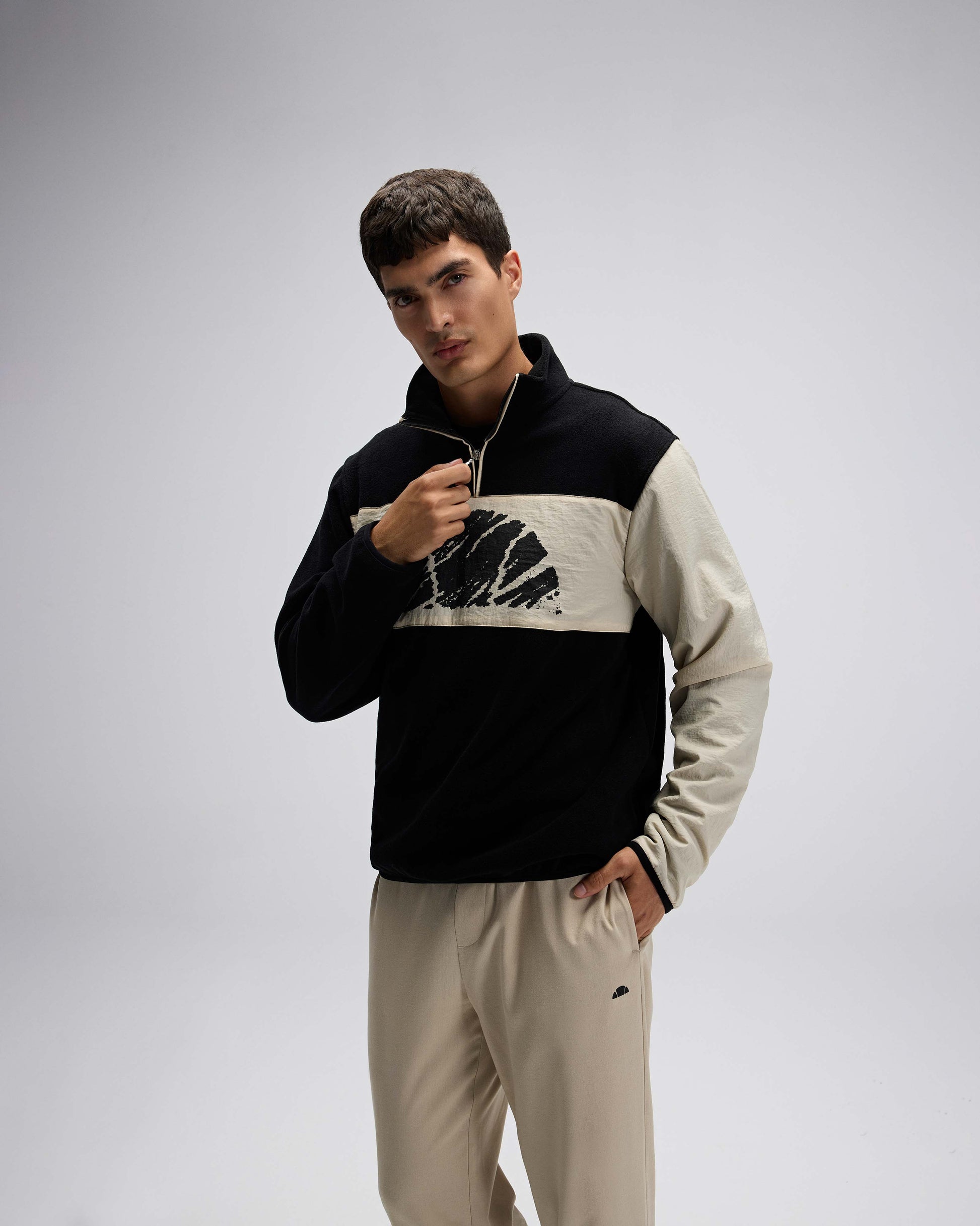 Ellesse Erkek Yarım Fermuarlı Sweat EM519-BK