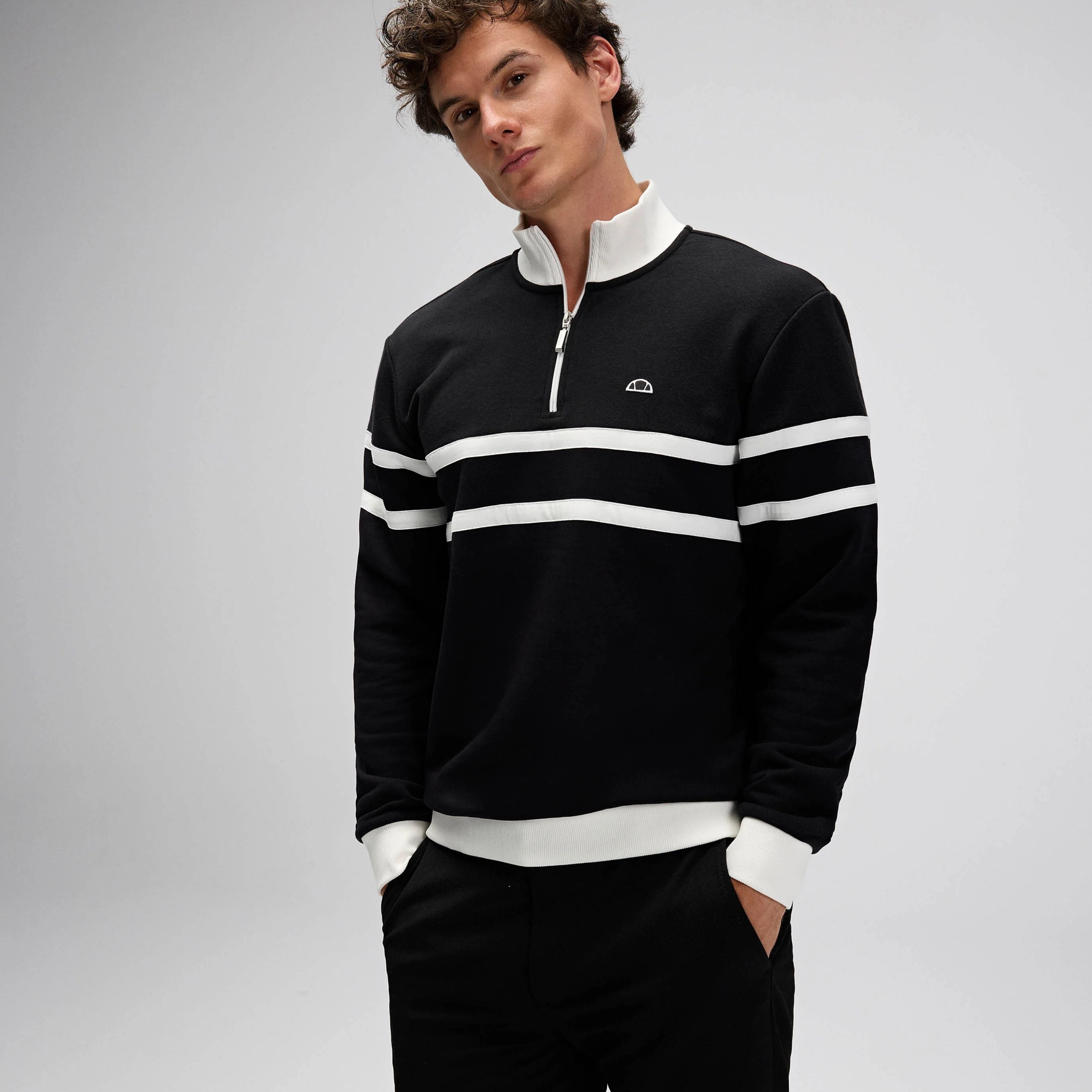Ellesse Erkek Yarım Fermuarlı Sweat EM619-BK