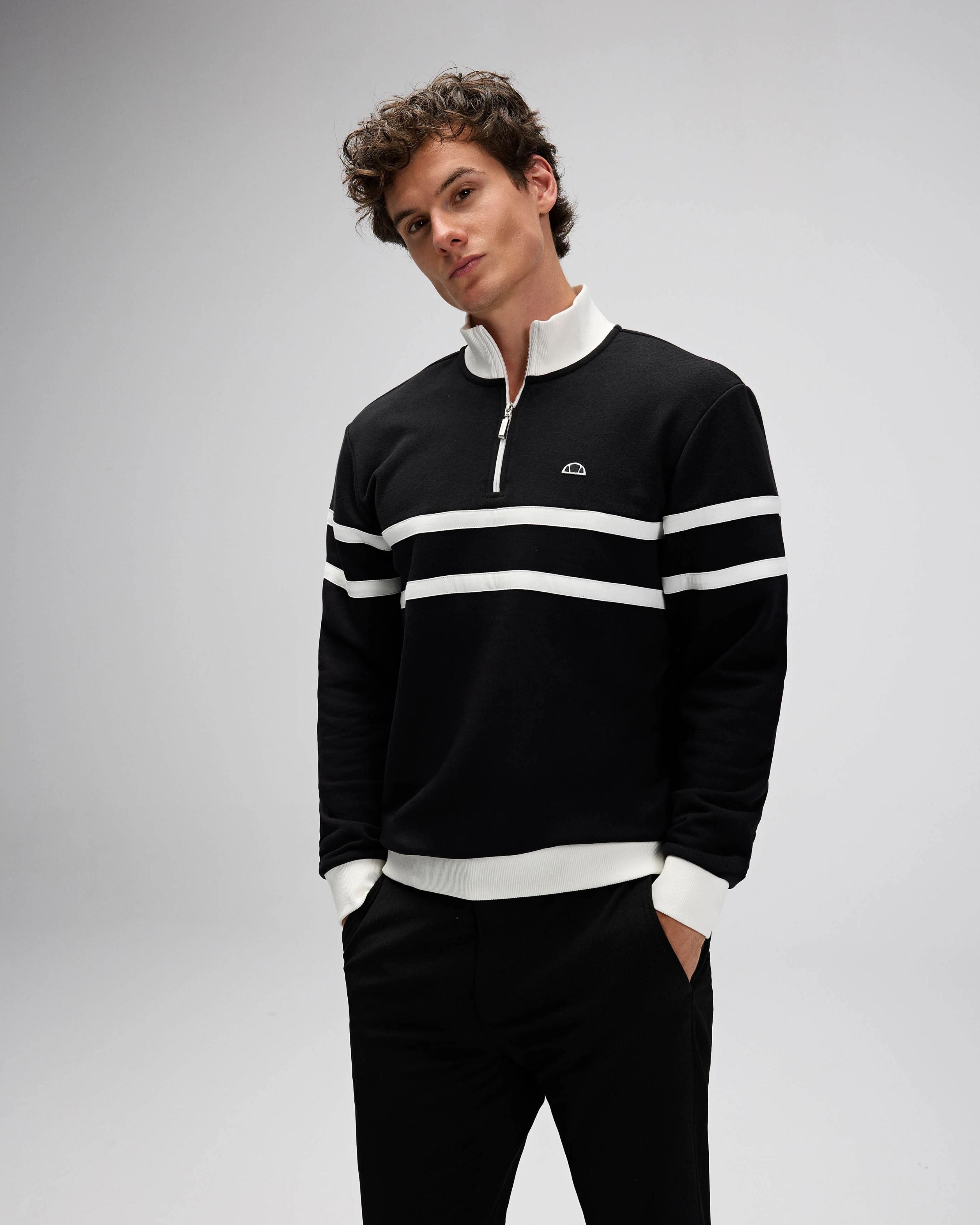Ellesse Erkek Yarım Fermuarlı Sweat EM619-BK