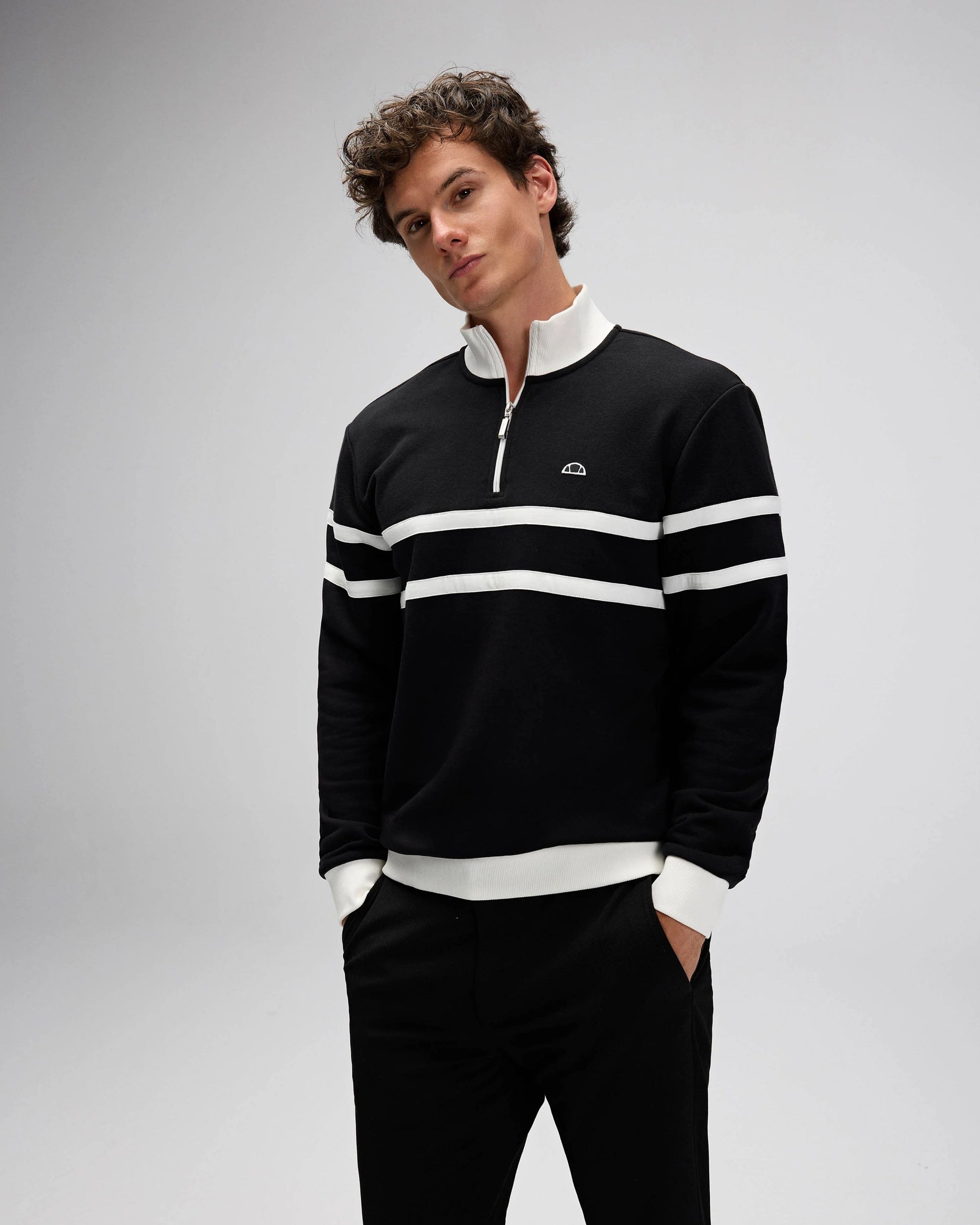 Ellesse Erkek Yarım Fermuarlı Sweat EM619-BK