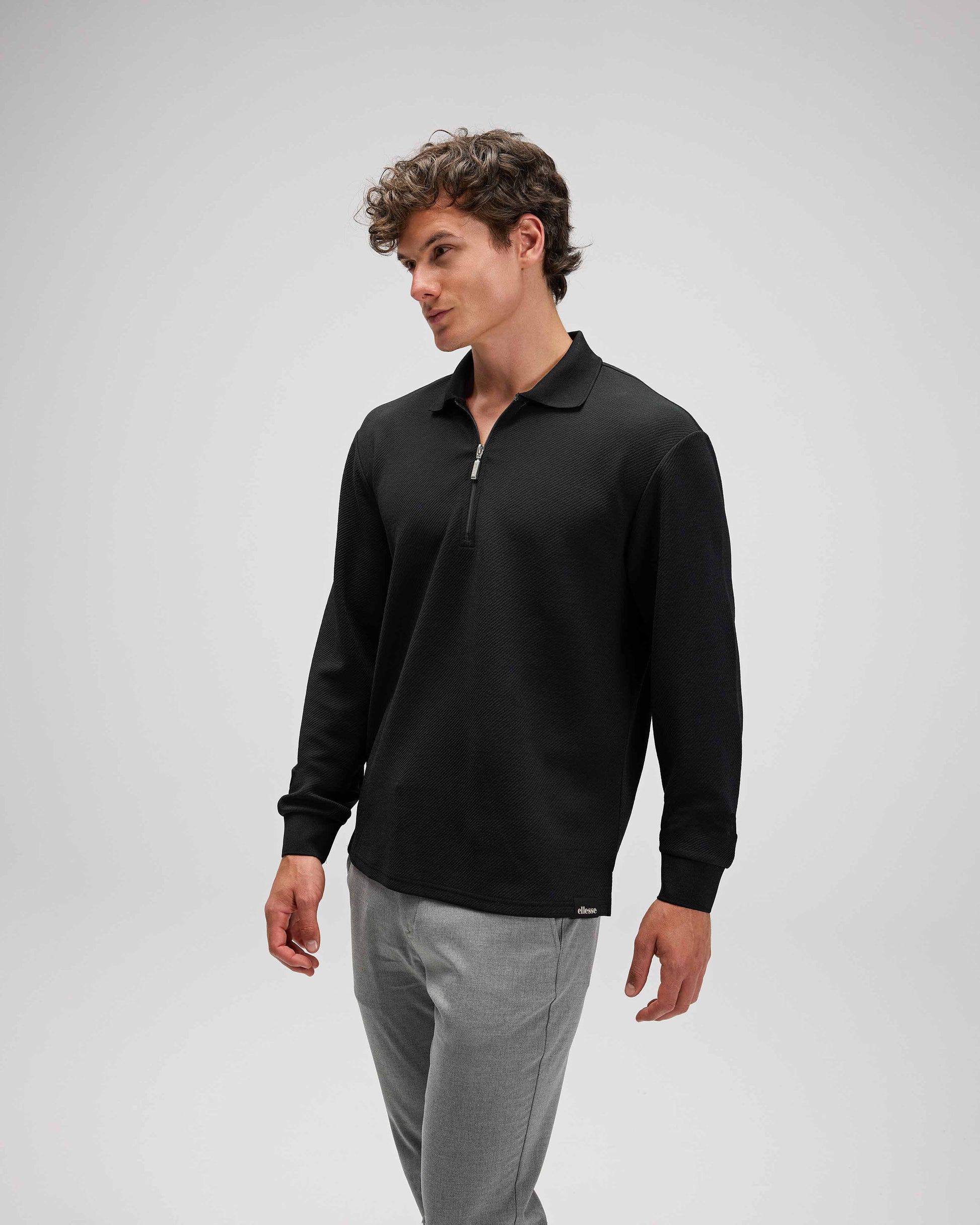 Ellesse Erkek Polo Sweatshirt EM601-BK