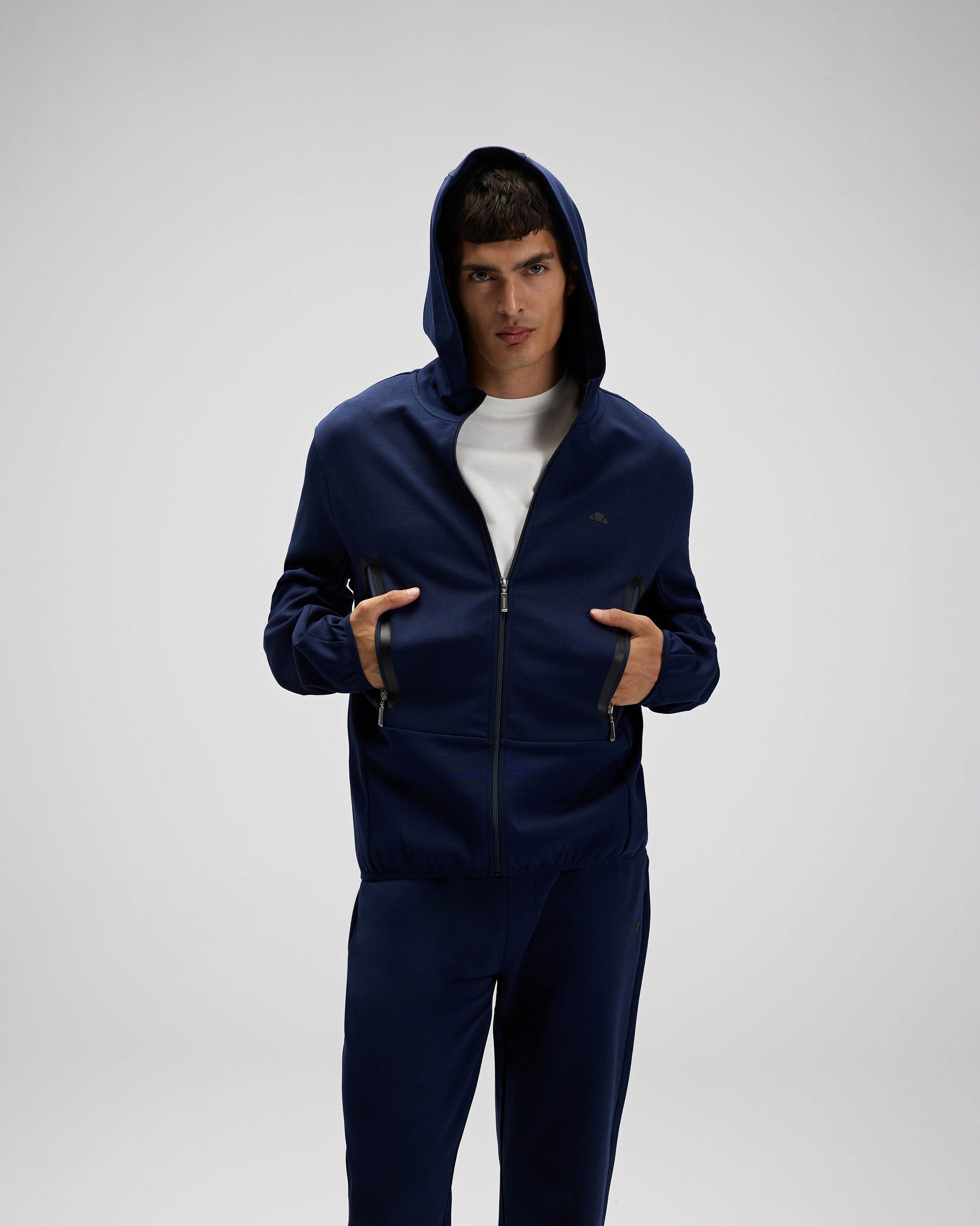 Ellesse Erkek Fermuarlı Kapüşonlu Sweat EM526-NV