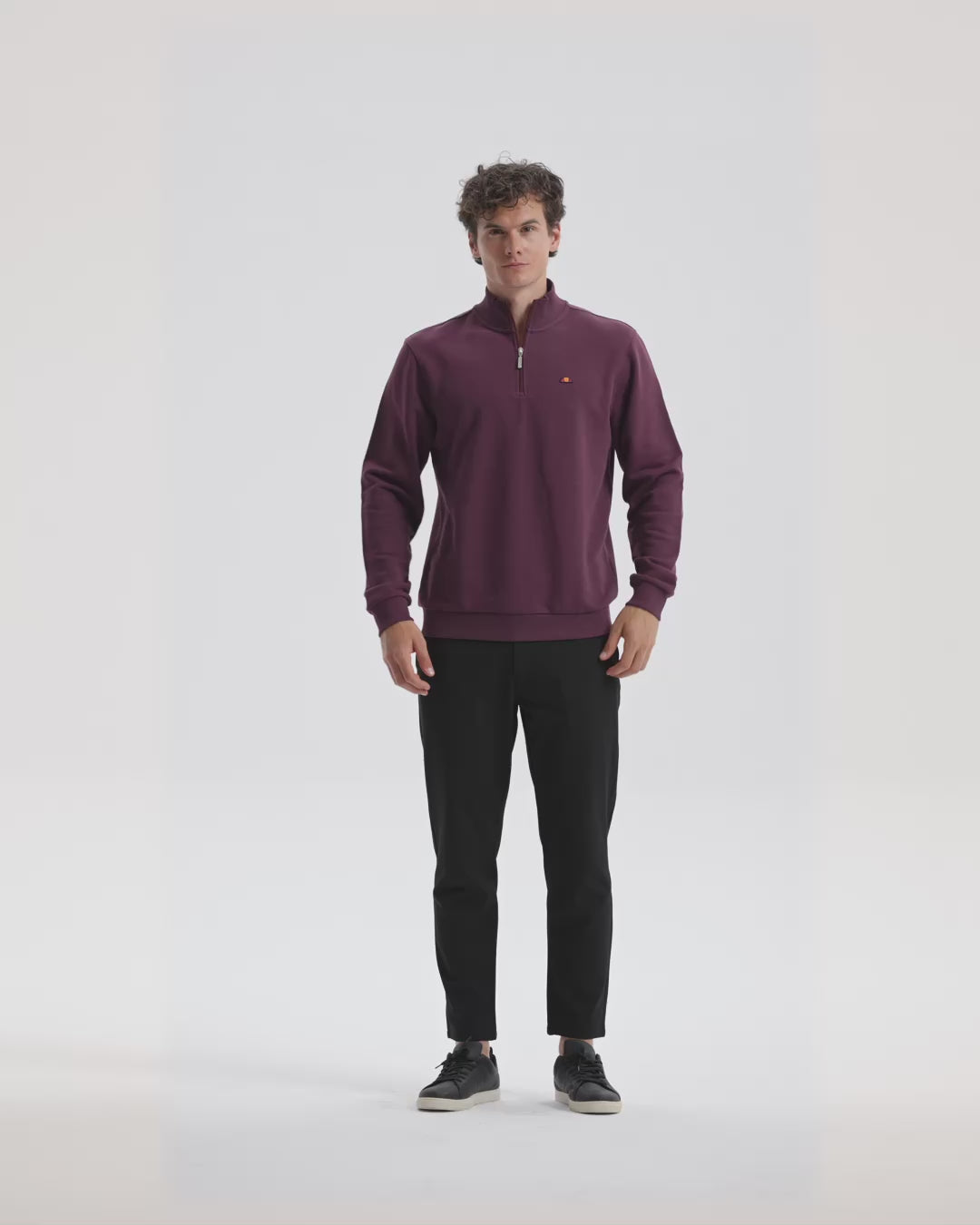 Ellesse Erkek Yarım Fermuarlı Sweat EM580-BRD
