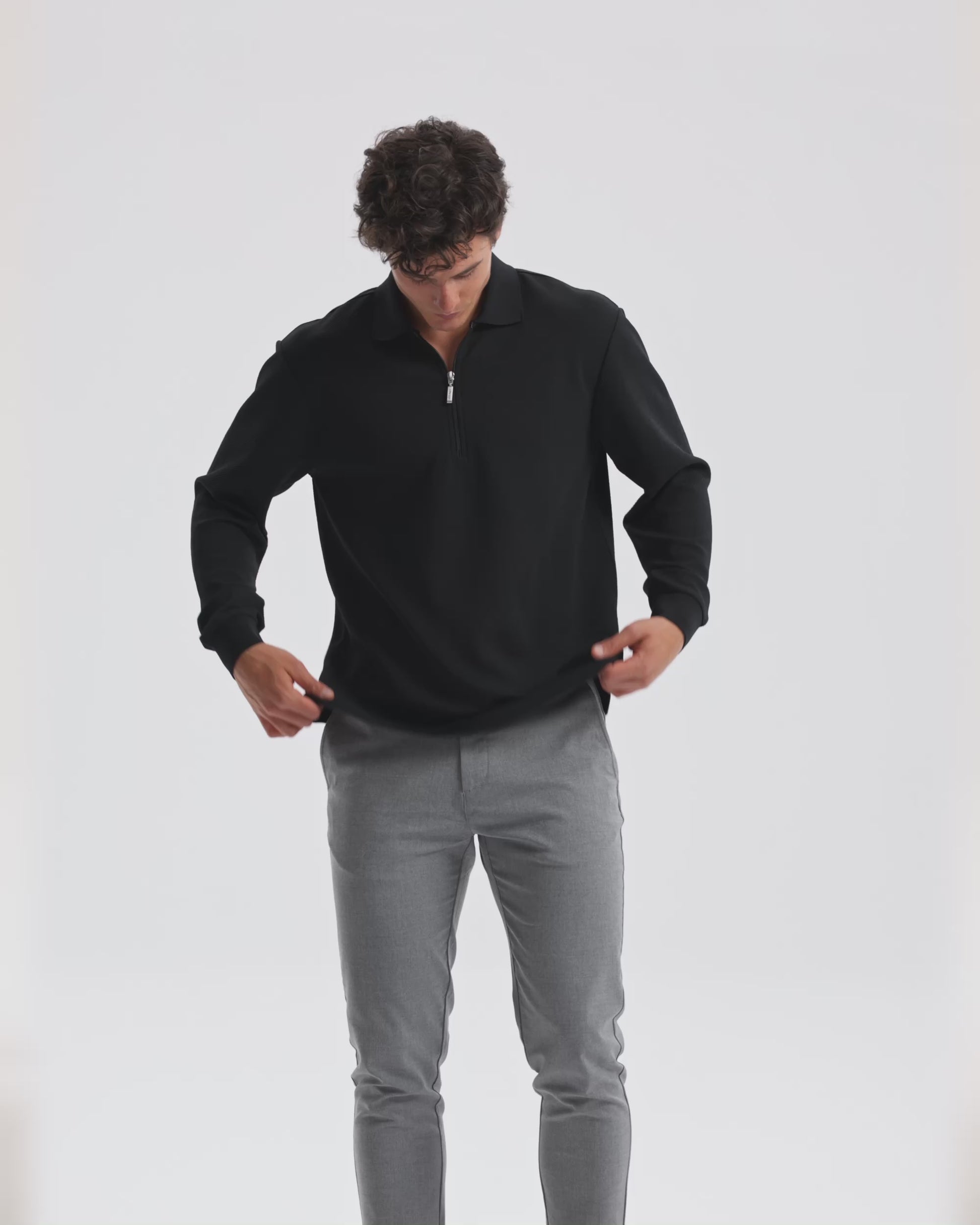 Ellesse Erkek Polo Sweatshirt EM601-BK