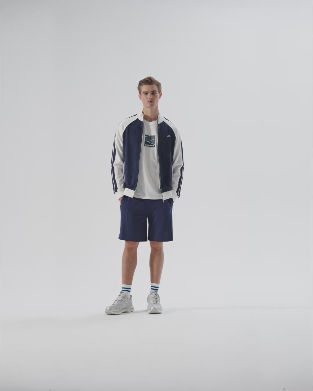 Ellesse Erkek Fermuarlı Sweat Ceket 5SM1357-NV