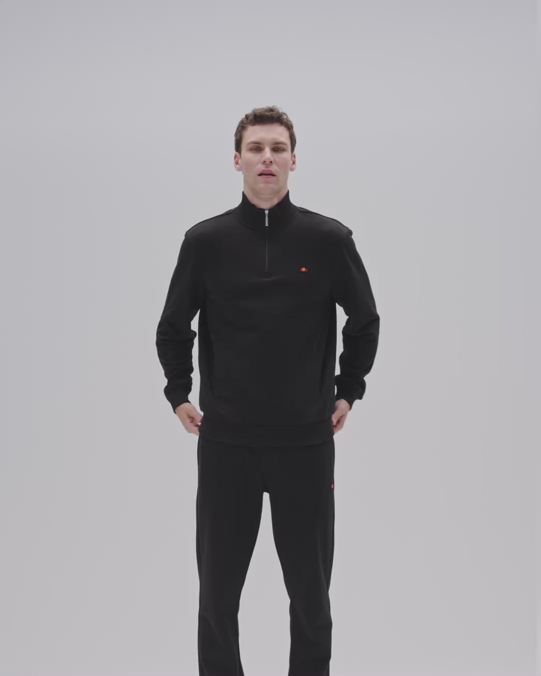 Ellesse Yarım Fermuarlı Erkek Sweatshirt 5WM3580-BK